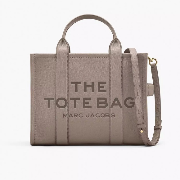 Marc Jacobs Medium Cement Leather Tote Bag - Picture 1 of 13